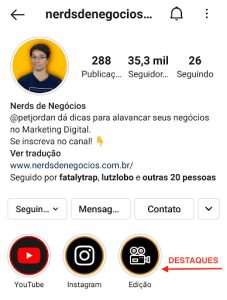 perfil Instagram dnerds de negocios