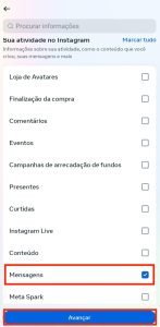 recuperar mensagens apagadas do Instagram